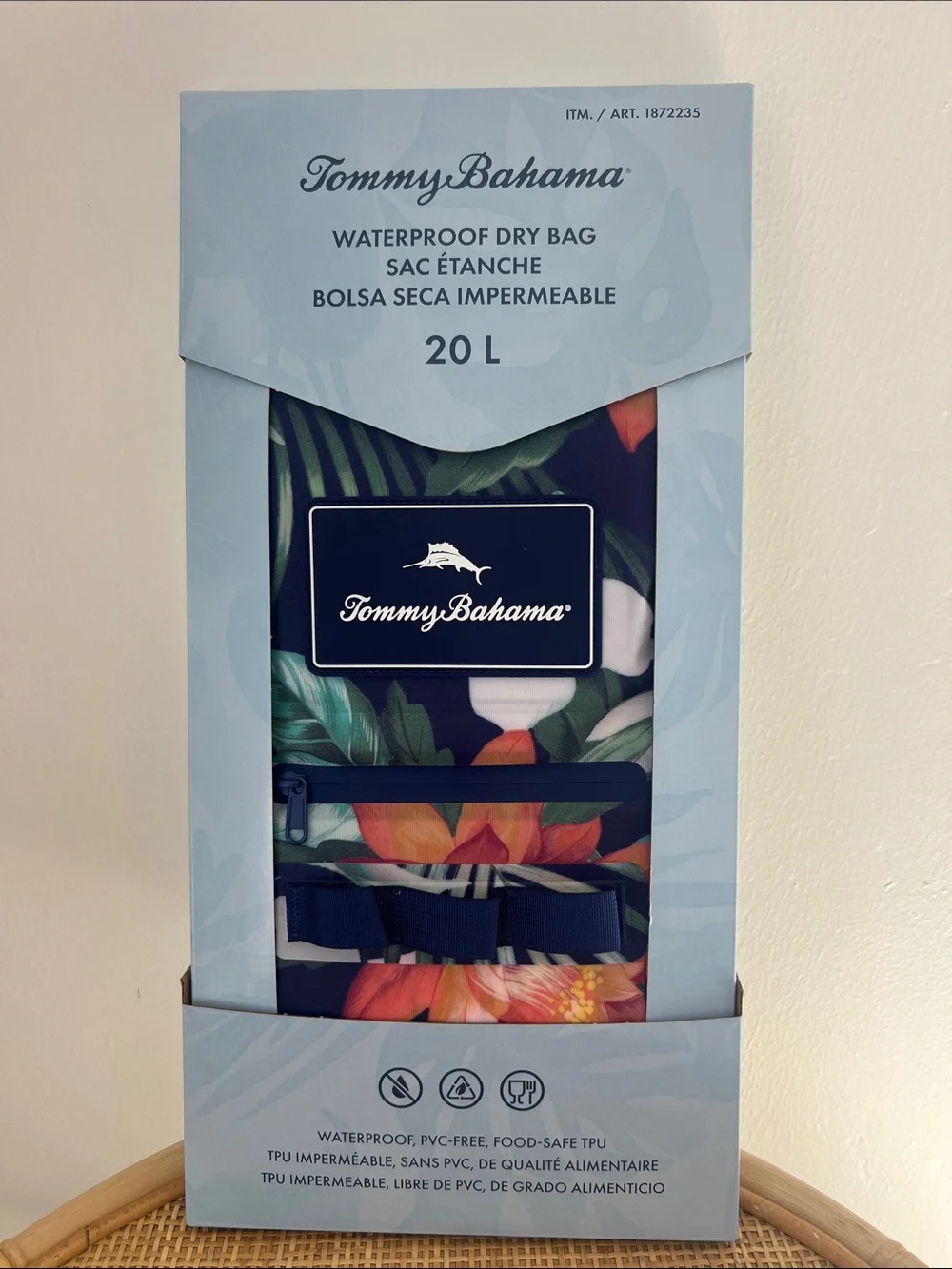 Tommy Bahama Navy Floral Waterproof Dry Bag